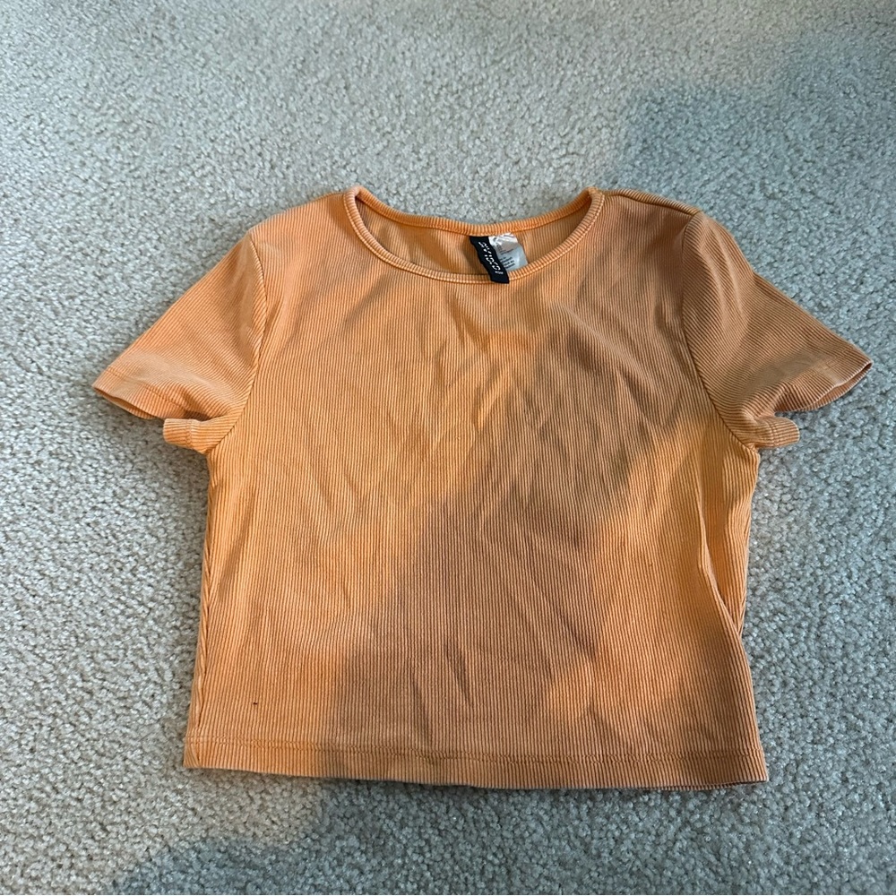 H&M RIBBED CROP TOP